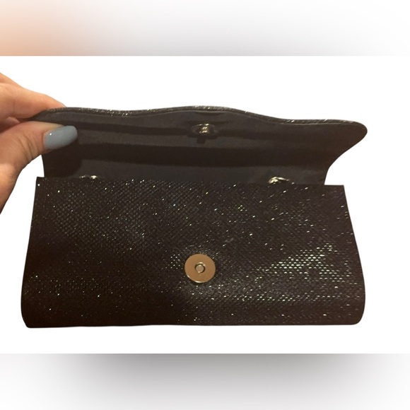 D’Margeaux NWT Black Beaded Evening Clutch Crossbody Gold Chain Formal Bag - Picture 3 of 6